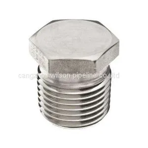Forged Pipe Fitting ASME B16.11 3000LB Male Threaded A105 Hex Head Plug thumbnail-1