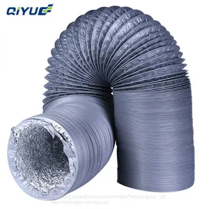 Double Aluminum Foil Exhaust Fan Pipe Ducting Hose Ventilation Flexible Soft Tube for HVAC thumbnail-1