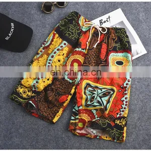Summer Cotton and Linen Printed Pants Casual Sports Loose Large Size Quick-drying Shorts Thin Men's Beach Pants thumbnail-3