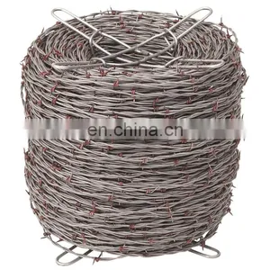 PVC Coated Barbed Wire Roll Security Barbed Wire Fence thumbnail-1