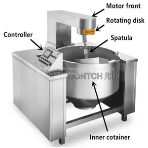Automatic Industrial Cooking Pots With Mixer Sauce Curry Paste Planetary Cooking Mixer Machine Caramel Cooking Jacketed Kettle thumbnail-4