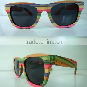 European Fashion Sunglasses Style and Polarized Len Lenses Material Colorful Bamboo Sunglasses and Wood Sunglasses thumbnail-2