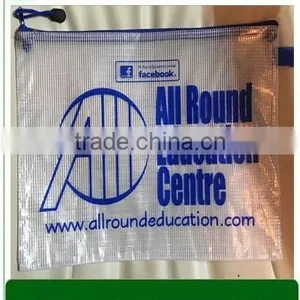 2016 High Quality Transparent Clear Pvc Zipper Document File Bag thumbnail-1