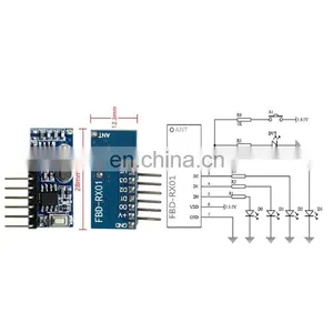 433 3-key EV1527 Learning Code Wireless rf 433mhz Remote Control Micro Transmitter Module thumbnail-3