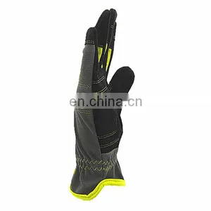 High Quality Synthetic Leather Fingerless Mechanics Work Impact Safety Gloves thumbnail-5