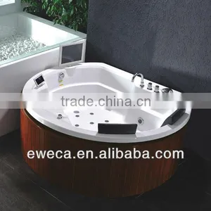 2013 Acrylic Corner Spa Tub With Wooden Apron thumbnail-1
