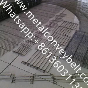 Stainless Steel 304 316 Chocolate Enrober Flat Flex Conveyor Belt thumbnail-4