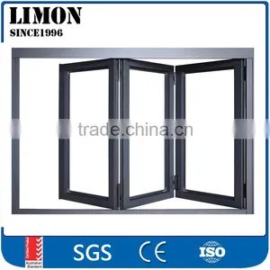 Aluminium Curved Toilet Folding Door for House thumbnail-1