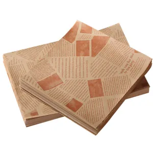 Custom Printing Bread Hamburg Sandwich Food Grade Wrapping Coated Wax Paper thumbnail-4