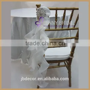 C147A Cheap Wedding Ruffle Chair Sash With Buckles thumbnail-3