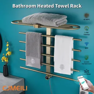 Bathroom Electric Heated Towel Rack, Towel Warmer for Bathroom, Wall Mounted Stainless Steel,5 Colours thumbnail-1