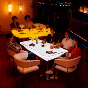 Hotel Bar Outdoor Party Luminous Furniture Kit IP65 Waterproof 16 Color Adjustable LED Glow Table Sofa Set thumbnail-5
