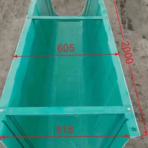 FRP Trench Drain Channel 1.5m Section, 50mm Width, Smooth Inner Surface, Low Friction Flow thumbnail-1