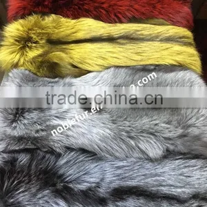 Factory China Plush Winter Bright Real Fox Fur Blanket Fashion Dyed Raw Skin Color Fox thumbnail-3