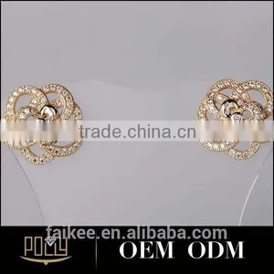 Creative Jewelry Lady's Silver Ring Flower Pistil Design Happy Back Earring Backs thumbnail-3