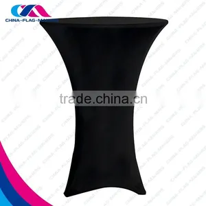 Custom Polyester Black Round Tablecloth thumbnail-2