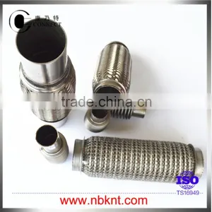Long Life Double Braided Exhaust Flex Pipes With Nipples thumbnail-3