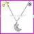 OEM Moon and Star Jewelry S925 Sterling Silver Necklace thumbnail-1