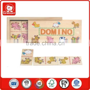 Clastic China Factory Toys 28 Pcs Fancy Toy in Storage Wood Box Enlightenment Early Education Children Domino Game thumbnail-1