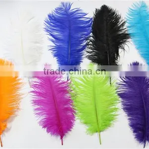 14"-16" Wholesale Purple Ostrich Feather Fabric For Ostrich Feather Fan Decoration thumbnail-1