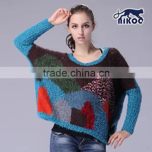 Custom Fashion Women Wool Knitted Sweater for Wholesale thumbnail-1