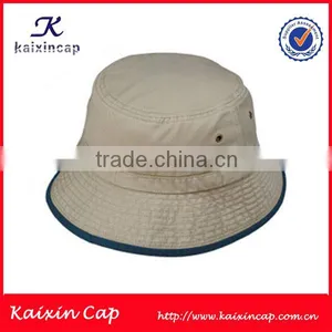 Wholesale High Quality Blank Cotton Fabric Flat Top Bucket Hat thumbnail-1