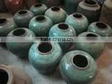 Chinese Antique Green Ceramic Storage Jar thumbnail-1