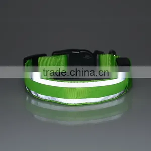 Yl67 Newest Reflective Stripe Dog Collar LED Flash Dog Collar thumbnail-3