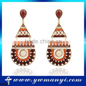 2016Fashion Drop Gemstone Restore Ancient Ways Earring E0081 thumbnail-1