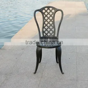White Black Bronze Decorative Outdoor Aluminum Metal Garden Chair thumbnail-1