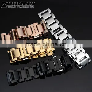 18|20|21|22mm High Quality Imported Stainless Steel Watch Bracelet With Fashionable Buckle Wholesale 3PCS thumbnail-2