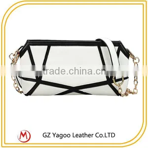 Casual Patchwork Handbag Clutch Lady Bag With Metal Strap thumbnail-1