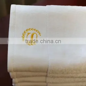 White Color Towels Hotel Towel Satin Towel With Embroidery thumbnail-1