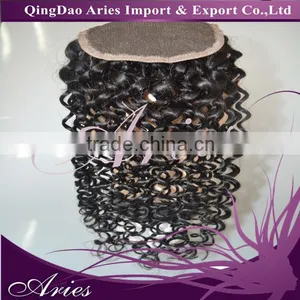 7A Grade Peruvian Curly Lace Closure,virgin Human Hair Closure,Free Middle and 3 Part 4*4 Can be Dyed DHL Free Shipping thumbnail-4