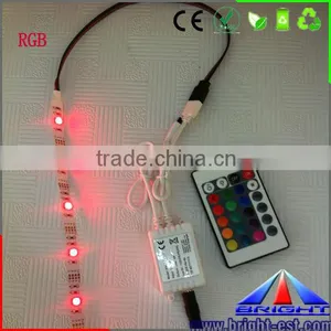 IR Remote 24 Key Chasing Running Strip LED Controller, RGB LED Strip IR Remote Controller. thumbnail-1
