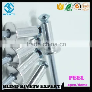 HIGH QUALITY OPEN END FACTORY DOME HEAD ALUMINUM STEEL PEEL RIVETS thumbnail-4