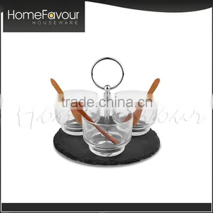 Reputable Factory Cheap Price Slate With SS Handle 7pcs Tapas Set thumbnail-1