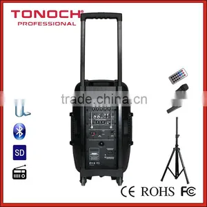 15" Bettery Speaker With MP3/USB/SD/BLUETOOTH/REMOTE CONTROL/TROLLEY/WHEELS thumbnail-4