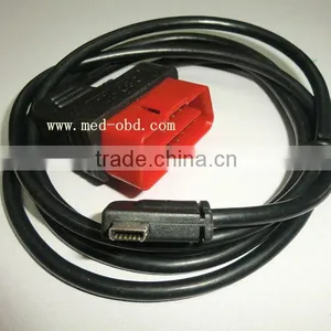 90 Degree OBD2 16pin Male Connector to Micro USB Cable 5ft/1.5m thumbnail-1