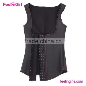 FeelinGirl Women Latex Underbust Workout Trainer 3 Row Waist Cincher Vest Supplier's Choice thumbnail-4