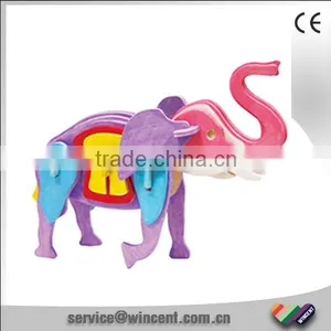 DIY Elephant Wooden 3D Puzzle thumbnail-1