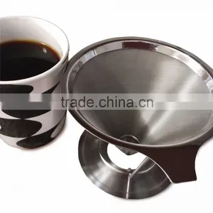 Pour Over Coffee Cone Stainless Steel Coffee Filter Brewer With Pour Over Coffee Stand Coffee Dripper thumbnail-3