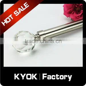 KYOK New Design Fashionable Double Curtain Rod Manufacturer Curtain Accessories White Metal Curtain Rods thumbnail-3