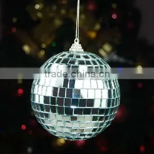 Attractive Party Stage Silver Disco Mirror Reflective Glass 12inch Plastic Ball thumbnail-3