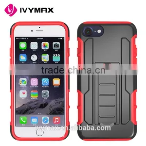 Fastest Selling Case Wholesale Shockproof 3 in 1 Hybrid Holster Clip Case for Apple Iphone 7 Mobile Phone Accessories thumbnail-1