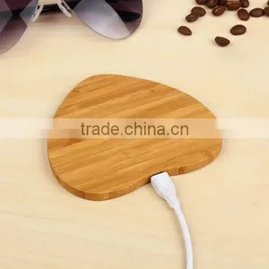 Special Bamboo Wood Wireless Charger for Smart Phones, QI Charger Pad Factory Price thumbnail-1