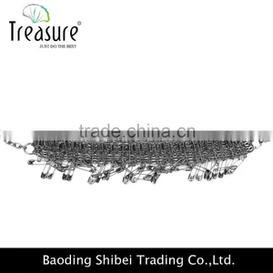 2016 Unique New Design Postmodernism Gun Black Safty Pins Chain Bracelet Jewelry thumbnail-2