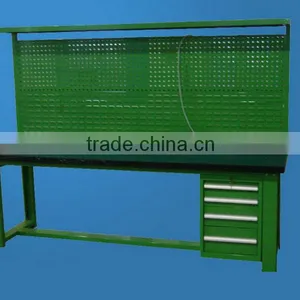 Metal Multi-function Workbench With Pegboard With Light With Drawer thumbnail-1