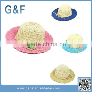 Plain Baby Girl Wholesale Straw Hats thumbnail-1