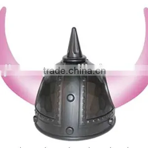 Golden Warrior Plastic Viking Helmet With Light Up Horns Flashing Purple Light thumbnail-6